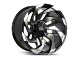 Off-Road Monster M24 Gloss Black Machined 5-Lug Wheel; 20x10; -19mm Offset (05-11 Dakota)