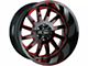 Off-Road Monster M17 Gloss Black Candy Red Milled 8-Lug Wheel; 20x10; -19mm Offset (06-08 RAM 1500 Mega Cab)