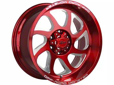 Off-Road Monster M22 Candy Red 6-Lug Wheel; 20x10; -19mm Offset (19-24 Sierra 1500)
