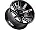 Off-Road Monster M25 Gloss Black Milled 6-Lug Wheel; 20x10; -19mm Offset (19-24 Silverado 1500)