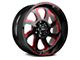 Off Road Monster M22 Gloss Black Candy Red Milled 8-Lug Wheel; 20x10; -19mm Offset (07-10 Silverado 2500 HD)