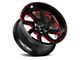 Off Road Monster M22 Gloss Black Candy Red Milled 8-Lug Wheel; 22x12; -44mm Offset (07-10 Silverado 2500 HD)