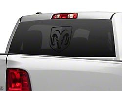 RAM Licensed by RedRock Large RAM Head Logo; Matte Black (02-18 RAM 1500)