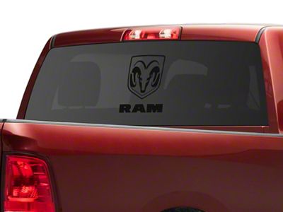 RAM Licensed by RedRock Large RAM Head with Logo; Matte Black (03-18 RAM 2500)