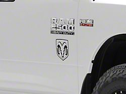 RAM Licensed by RedRock Small RAM Head Logo; Matte Black (03-18 RAM 2500)