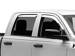 RAM Licensed by RedRock Element Chrome Window Visors; Channel Mount; Front and Rear (10-18 RAM 3500 Crew Cab, Mega Cab)