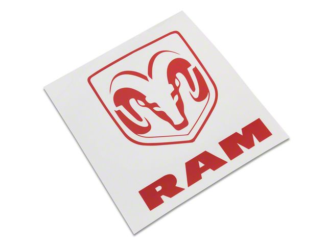 RAM Licensed by RedRock Large RAM Head with Logo; Red (03-18 RAM 3500)