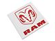 RAM Licensed by RedRock Large RAM Head with Logo; Red (03-18 RAM 3500)