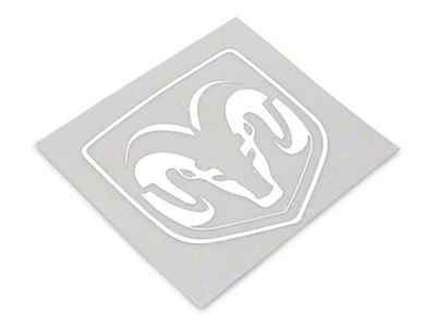 RAM Licensed by RedRock Large RAM Head Logo; White (03-18 RAM 3500)