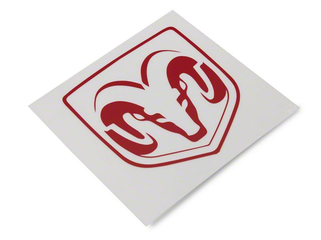 RAM Licensed by RedRock Small RAM Head Logo; Red (03-18 RAM 3500)