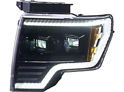 OLM Essential Series LED Headlights with White DRL; Black Housing; Clear Lens (09-14 F-150)