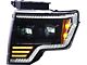 OLM Essential Series LED Headlights with White DRL; Black Housing; Clear Lens (09-14 F-150)