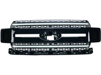 OLM Essential Series Upper Replacement Grille with White DRL; Black (18-20 F-150, Excluding Raptor)
