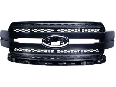OLM Infinite Series Upper Replacement Grille with White DRL; Black (18-20 F-150, Excluding Raptor)