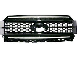 OLM Infinite Series Upper Replacement Grille with White DRL; Black (21-23 F-150, Excluding Raptor)