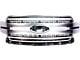 OLM Infinite Series Upper Replacement Grille with White DRL; Chrome (18-20 F-150, Excluding Raptor)
