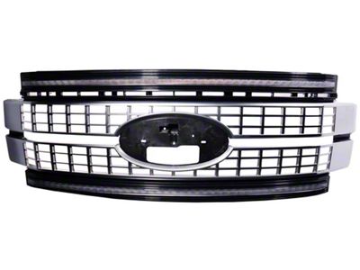 OLM Infinite Series Upper Replacement Grille with White DRL; Black (17-19 F-250 Super Duty)