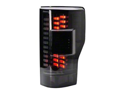 OLM LED Tail Lights; Black Housing; Smoked Lens (17-19 F-250 Super Duty)