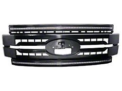 OLM Essential Series Upper Replacement Grille with White DRL; Black (17-19 F-350 Super Duty)