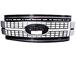 OLM Infinite Series Upper Replacement Grille with White DRL; Black (17-19 F-350 Super Duty)