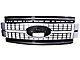 OLM Infinite Series Upper Replacement Grille with White DRL; Black (17-19 F-350 Super Duty)