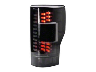 OLM LED Tail Lights; Black Housing; Smoked Lens (17-19 F-350 Super Duty)