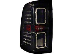 OLM Infinite Series LED Tail Lights; Black Housing; Smoked Lens (10-18 RAM 3500)