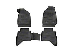 OMAC All Weather Molded 3D Front and Rear Floor Liners; Black (15-22 Canyon Crew Cab)