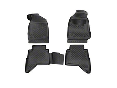 OMAC All Weather Molded 3D Front and Rear Floor Liners; Black (15-22 Canyon Crew Cab)