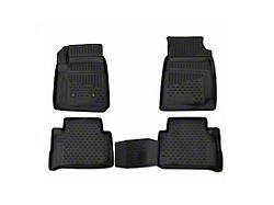 OMAC All Weather Molded 3D Front and Rear Floor Liners; Black (15-22 Canyon Crew Cab)