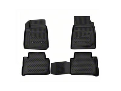 OMAC All Weather Molded 3D Front and Rear Floor Liners; Black (15-22 Canyon Crew Cab)