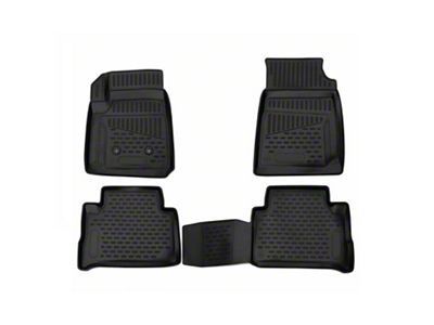 OMAC All Weather Molded 3D Front and Rear Floor Liners; Black (15-22 Colorado Crew Cab)
