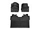 OMAC All Weather Molded Texan Front and Rear Floor Liners; Black (15-24 F-150 SuperCrew)