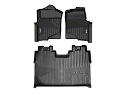 OMAC Premium 3D Front and Rear Floor Liners; Black (10-14 F-150 SuperCrew)