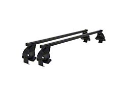 OMAC Smooth Roof Rack Cross Bars; Black (15-20 F-150 SuperCab)