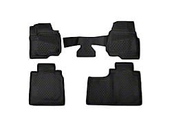 OMAC All Weather Molded 3D Front and Rear Floor Liners; Black (17-22 F-250 Super Duty SuperCrew)