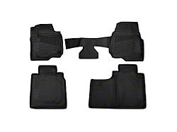 OMAC All Weather Molded 3D Front and Rear Floor Liners; Black (17-22 F-350 Super Duty SuperCrew)