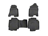 OMAC All Weather Molded 3D Front and Rear Floor Liners; Black (19-25 RAM 1500 Quad Cab)