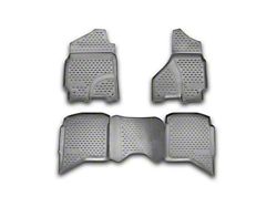 OMAC All Weather Molded 3D Front and Rear Floor Liners; Grey (10-18 RAM 2500 Crew Cab)