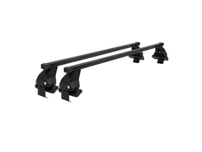 OMAC Omega Smooth Roof Rack Cross Bars; Black (10-18 RAM 2500 Crew Cab, Mega Cab)