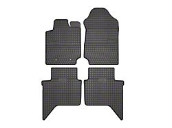 OMAC All Weather Rubber Front and Rear Floor Liners; Black (19-25 Ranger SuperCrew)