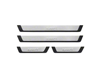 OMAC Door Sill Scuff Plates with Sport Logo (19-25 Sierra 1500 Crew Cab)