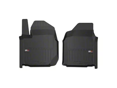 OMAC Premium 3D Front and Rear Floor Liners; Black (20-25 Sierra 3500 HD)