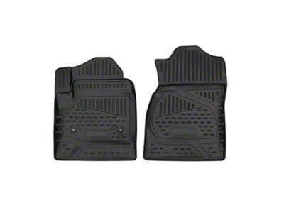 OMAC All Weather Molded 3D Front Floor Liners; Black (15-19 Silverado 2500 HD Regular Cab)