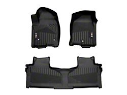 OMAC All Weather Molded Texan Front and Rear Floor Liners; Black (21-24 Tahoe)