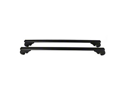 OMAC Lockable Roof Rack Cross Bars; Black (07-14 Tahoe)