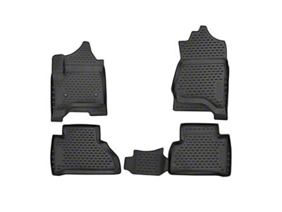 OMAC All Weather Molded 3D Front and Rear Floor Liners; Black (15-20 Yukon)