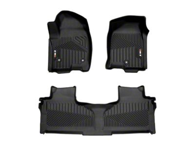 OMAC All Weather Molded Texan Front and Rear Floor Liners; Black (21-24 Yukon)