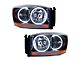 Oracle OE Style Headlights with LED Halo; Black Housing; Clear Lens (2006 RAM 1500)