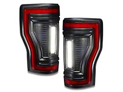 Oracle Flush Style LED Tail Lights; Black Housing; Clear Lens (17-22 F-250 Super Duty)